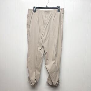 Marla Wynne Pull On Women's Beige Ankle Pants Size 16 Stretch